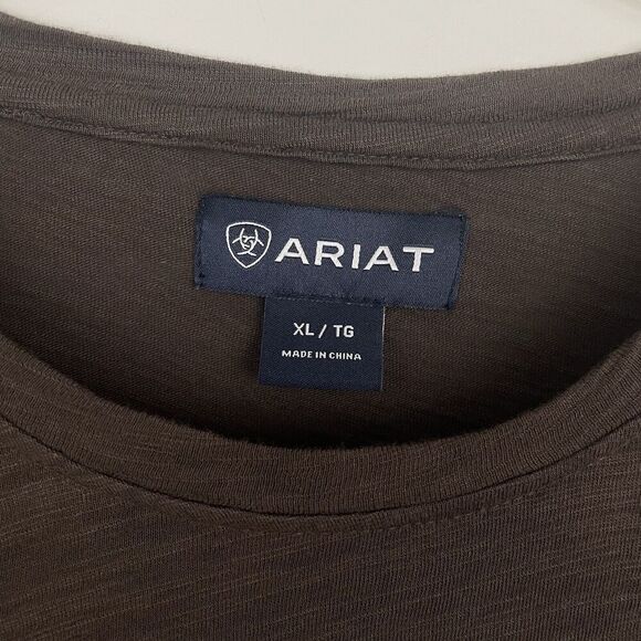 Ariat Equestrian Tee Shirt Women XL Brown Horse and Hound Graphic Horse Girl - Picture 4 of 8